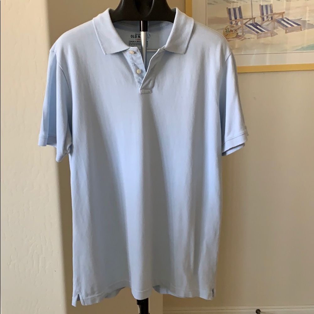 Men’s Old Navy Light Blue Polo/Golf Shirt Sz L